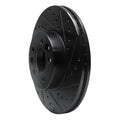 R1 98-02 Ford Crown Victoria Front Right Drilled & Slotted Black Brake Rotor