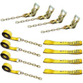 SUPER PACK YELLOW 2in X 8ft WITH DIRECT HOOK COMBINATION AXLE STRAPS