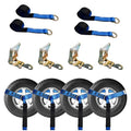 SUPER PACK YELLOW 2in X 8ft WITH DIRECT HOOK COMBINATION AXLE STRAPS