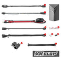 XK Glow Flex Strips 7 Color LED Accent Light Motorcycle/ATV Kit (10xCompact Pods + 8x10In)