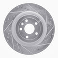 R1 13-19 Ford Explorer Front Right Drilled & Slotted Silver Brake Rotor