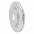 R1 13-19 Ford Explorer Front Right Drilled & Slotted Silver Brake Rotor