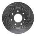 DFC 2009 Ford F-150 RWD Front Left Drilled & Slotted Silver Brake Rotor