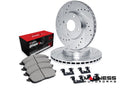 R1 22-25 Jeep Grand Cherokee Front Left Drilled & Slotted Silver Brake Rotor