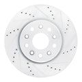 R1 22-25 Jeep Grand Cherokee Front Right Drilled & Slotted Silver Brake Rotor