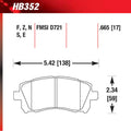 Hawk 02-03 WRX / 98-01 Impreza / 97-02 Legacy 2.5L / 98-02 Forester 2.5L HT-10 Front Race Pads