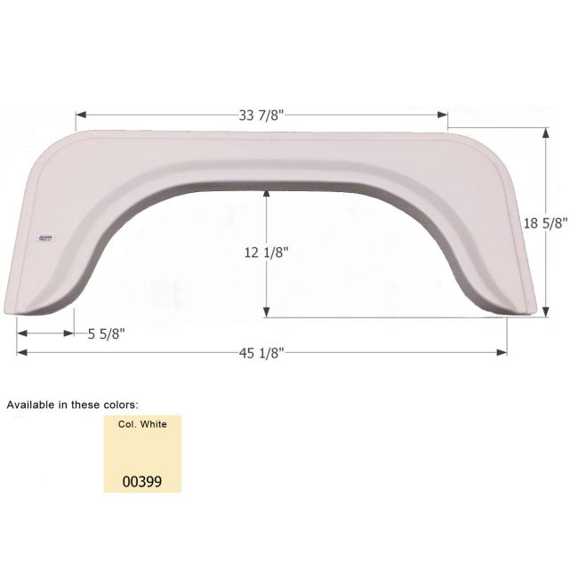 FENDER SKIRT SINGLE ICON FS350 COLONIAL WHITE
