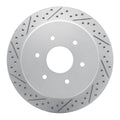 R1 17-24 Nissan Titan Rear Left Drilled & Slotted Geoperformance Rotor