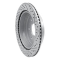 R1 17-24 Nissan Titan Rear Left Drilled & Slotted Geoperformance Rotor
