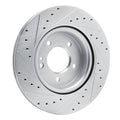 DFC 19-25 Mercedes-Benz G580 Rear Right Drilled & Slotted Silver Brake Rotor