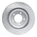 DFC 19-25 Mercedes-Benz G580 Rear Right Drilled & Slotted Silver Brake Rotor
