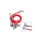 Red Super Conductor Wire Set Chevy Sprint Car Tight Fit / 90 Degree At Plug / 90 Degree At Cap MSD Ignition