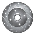 R1 06-10 Ford Explorer Front Left Drilled & Slotted Black Brake Rotor