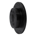 R1 20-24 Chevrolet Corvette Rear Right Drilled & Slotted Black Brake Rotor