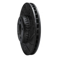 R1 15-23 Mercedes-Benz E250 Front Right Drilled & Slotted Black Brake Rotor