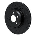 R1 18-25 BMW 430I xDrive Gran Coupe Front Left Drilled & Slotted Black Brake Rotor