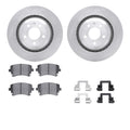 R1 Concepts Brake Rotor- Blank with Optimum Oe Pads Hdw Fits Audi A6
