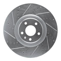 R1 19-21 Hyundai Veloster N Front Left Drilled Black Brake Rotor