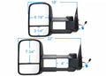 0306 SILV/SIER/AVA/SUB/TAH/YUK LH HEATED POWER FOLDAWAY OE MIRROR BLK EXTENDABLE TOWING DUAL GLAS