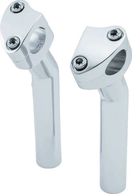 Bikers Choice Chrome 6.5 Inch Smooth Top Pullback Handlebar Risers