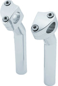 Bikers Choice Chrome 6.5 Inch Smooth Top Pullback Handlebar Risers