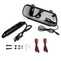 WIRELESS VEHICLE BACKUP CAMERA SYSTEM W/7IN REARVIEW MIRROR MONITOR
