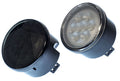 ~(1 lbs. 10X6X5)~ Jeep 07-18 JK Wrangler Round Front Turn Signal Lenses with Amber LEDs Located Under Front Headlights - Clear Lens