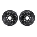 R1 92-00 Lexus SC400 Rear Drilled & Slotted Black Brake Rotor Set