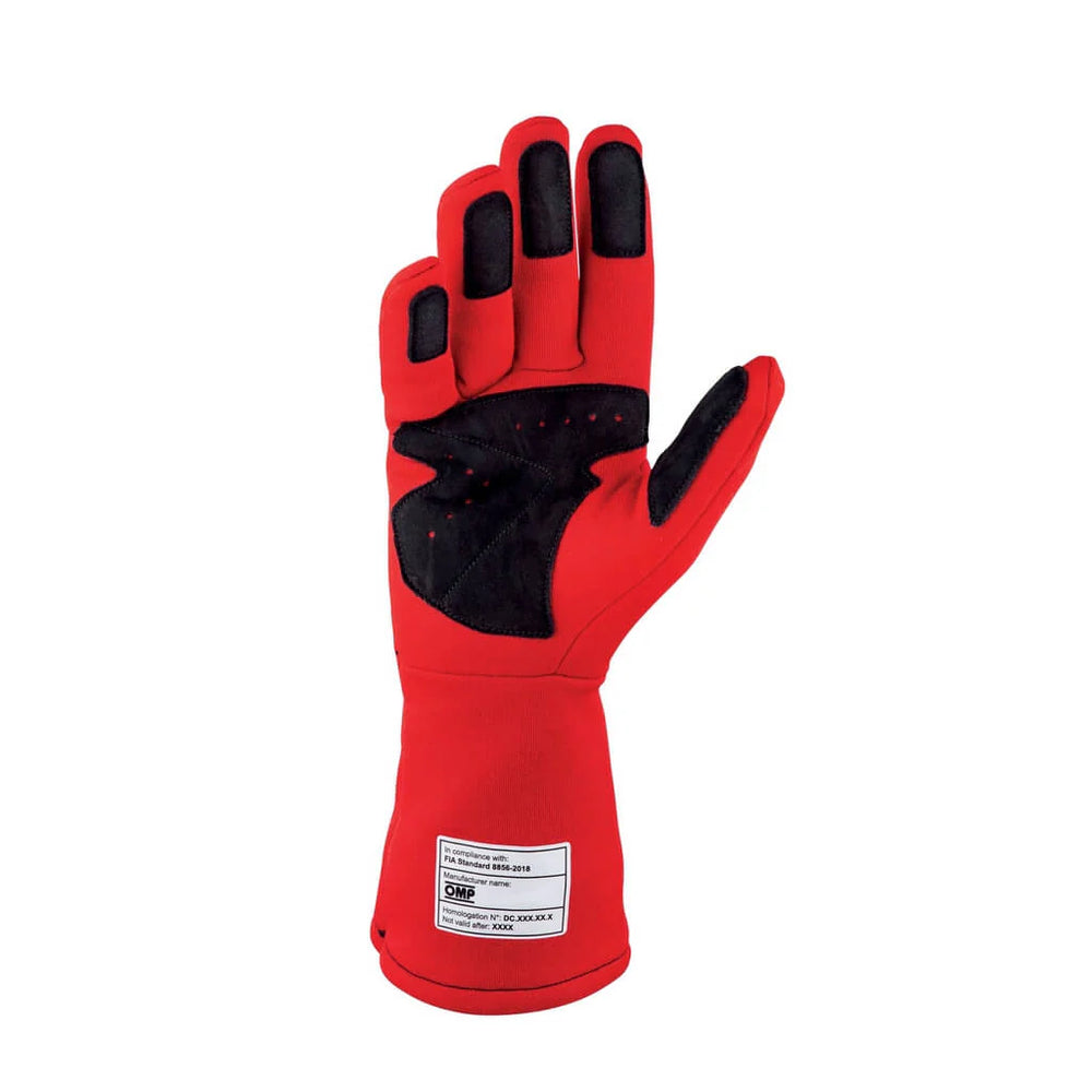 OMP DIJON GLOVES FIA 8856-2018 my2025 RED SZ M
