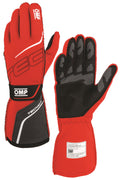 OMP TECNICA GLOVES FIA 8856-2018 RED / BLACK SZ M