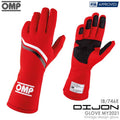 OMP DIJON GLOVES FIA 8856-2018 my2025 RED SZ L