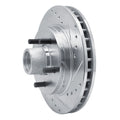 R1 Concepts Brake Rotor Drilled and Slotted Silver Fits Chevrolet C1500
