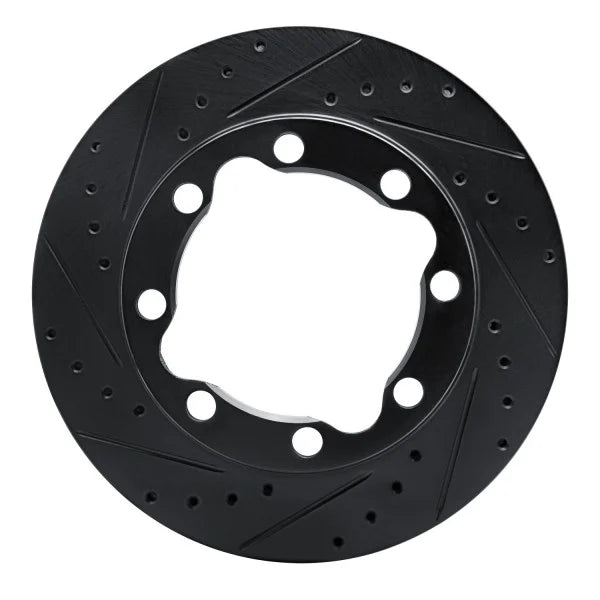 R1 06-09 Buick Rainier Front Left Drilled & Slotted Black Brake Rotor