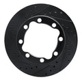 R1 06-09 Buick Rainier Front Left Drilled & Slotted Black Brake Rotor