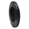 R1 06-09 Saab 9-7X Front Right Drilled Black Brake Rotor