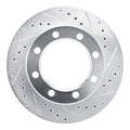DFC 77-79 Ford F-250 4WD (Excl Super Duty) Front Right Drilled & Slotted Silver Brake Rotor