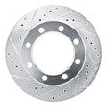 DFC 77-79 Ford F-350 4WD (Excl Super Duty) Front Left Drilled & Slotted Silver Brake Rotor