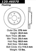 StopTech Slotted & Drilled Sport Brake Rotor