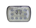 ~(3 lbs. 8X6X3)~ Jeep YJ/XJ 5x7 Inch Headlight 39 Watt High/Low Half Halo Tempest Series Quake LED