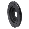 R1 11-19 Ford Explorer Front Right Drilled & Slotted Black Brake Rotor