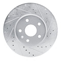 R1 Concepts Brake Rotor Drilled and Slotted Silver Fits Buick Envision