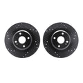 R1 Concepts 16-25 Mazda MX-5 Miata Drilled & Slotted Black Disc Brake Rotor Set - Rear
