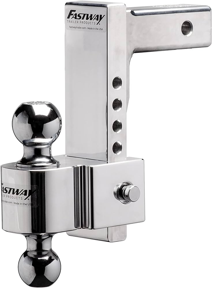 8IN ADJUSTABLE PIN STYLE FLASH ALUMINUM BALL MOUNT W/2IN & 2 5/16IN CHROME BALLS
