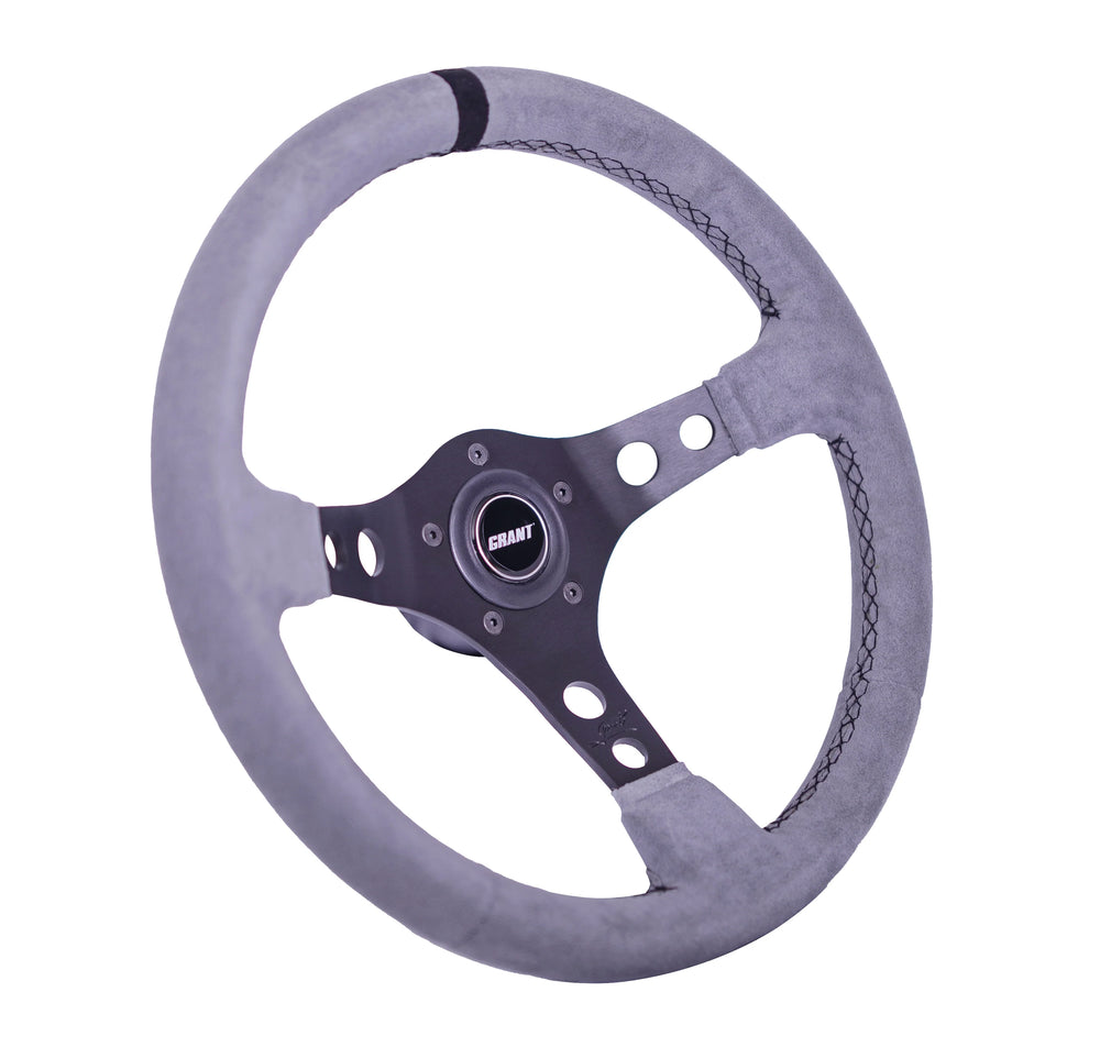 Ultrasuede Steering Wheel Race Gray