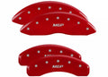 Set Of 4 Caliper Covers Engraved Front And Rear MGP Red Finish Silver Characters 2003-2005 Isuzu Ascender MGP Caliper Covers