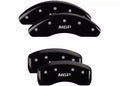 Set Of 4 Caliper Covers Engraved Front And Rear MGP Black Finish Silver Characters 2003-2007 Honda Accord 4 Cyl USA & Mexico Built 16 inches