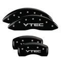 Set Of 4 Caliper Covers Engraved Front And Rear MGP Red Finish Silver Characters 2006-2011 Honda Ridgeline MGP Caliper Covers
