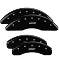 Set Of 4 Caliper Covers Engraved Front And Rear MGP Red Finish Silver Characters 2012-2012 Toyota Avalon MGP Caliper Covers