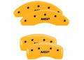 Set Of 4 Caliper Covers Engraved Front And Rear MGP Yellow Finish Black Characters 2019-2023 Honda HR-V MGP Caliper Covers