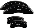 Set Of 4 Caliper Covers Engraved Front And Rear MGP Black Finish Silver Characters 2020-2021 Kia Sportage MGP Caliper Covers